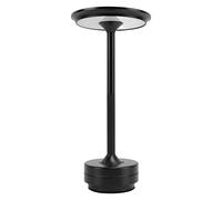Sxhlseller Cordless Table Lamp, Rechargeable LED Desk Light with 3 Color Temperatures and Stepless Dimming, Modern Metal Touch Control Nightstand Lamp for Home Decor (Black)