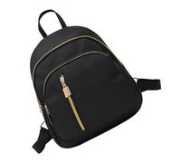Sxhlseller Cute Women's Nylon Travel Backpack, Soft Lining, Zipper Closure for Daily Use, Black, 29 X 24 X 11 Cm (One Size)