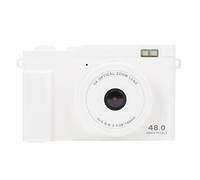Sxhlseller Digital Camera 48MP Dual Lens - 15x Optical Zoom Compact with WiFi LED Flash for Vlogging Travel (White)