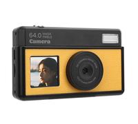 Sxhlseller Digital Camera 64MP 4K Resolution - 18X Zoom Autofocus 2.8 Inch Screen with LED Fill Light Long Battery Life for Teens Adults Beginners (Yellow Black)