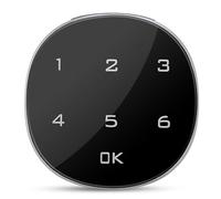 Sxhlseller Digital Electronic Password Coded Lock for Cabinet, Drawer and Mailbox, Zinc Alloy Touch Screen Keyless Entry for 25mm Thick Furniture in Black Finish