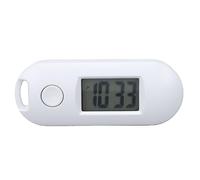 Sxhlseller Digital Keychain Watch with Luminous Display, Portable Electronic Pocket Timepiece for Backpack or Belt, Silent Numeric Screen in Black for Easy Reading (White)