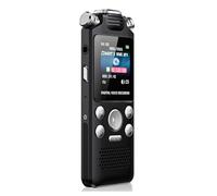 Sxhlseller Digital Voice Recorder, 1536kbps HD Stereo Recording with AI Noise Reduction and Voice Activation, 50H Battery 256GB Expandable Memory for Lectures Meetings Interviews (16GB)