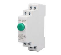 Sxhlseller DIN Rail Push Button Switch AC 6A, JP9 Electrical Line Control with 2NO 2NC Contacts, Compact Mount Pushbutton for Magnetic Starter, Contactor, CNC and Distribution Box (Green)