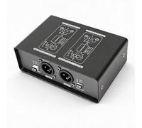 Sxhlseller Direct Injection Hum Eliminator, Dual Channel Independent Isolation Ground Loop Noise Isolator for Mic Sound System Mixer, for Performance Events, Recording Studios