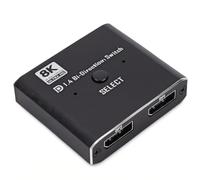 Sxhlseller DisplayPort 1.4 Bidirectional Switcher 8K 30Hz | Aluminum Alloy Shell, Dual Mode Switching, 32.4Gbps Bandwidth, 4K 120Hz Support, Compact Design