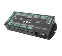 Sxhlseller DMX 512 Decoder 36CH LED Controller, RGBW Strip Light Dimmer with Digital Display for DC 9V to 24V Input, 1728W Max Power with 14 Built-in Test Modes
