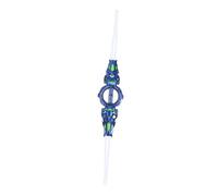 Sxhlseller Double Bladed Light Up Sword Toy with Sound Effects, Rotating Retractable LED Saber Featuring 24 Lighting Modes and Type C Charging for Cosplay Parties (Metallic Silver)