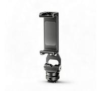 Sxhlseller Dual Cold Shoe Phone Mount Aluminum Alloy, 360° Rotatable Camera Phone Clamp with Hot Shoe 1/4In Thread, 64-99mm Spring Loaded for Tripod Vlogging Live Streaming