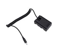 Sxhlseller Dummy Battery Power Cable with Type C Input, PD 45W Retractable Spring Cable for PMW-EX260 EX280 EX160 EX1 EX3 PMW-F3K PXW-X180 X280 FS7 FS5K BP-U30 U35 U90 Camera