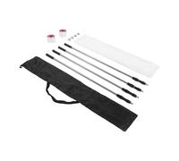 Sxhlseller Dust Barrier Pole Kit with 3 Meter Extendable Aluminum Rods, 32.8 X 13.1ft Plastic Sheeting and Zipper Doors for Interior Renovation and Construction Work