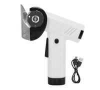 Sxhlseller Electric Box Cutter, Cordless Rechargeable Scissors, with Safety Blades and LED Light, Powerful Cutting Tool, for Cardboard Fabric Leather Carpet (White)