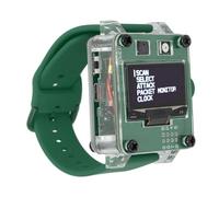 Sxhlseller ESP8266 Development Board Smartwatch with Buzzer and Antennae, Deauther Software for Attack Control, 1.3 Inch OLED Display, for Network Security Testing (Green)