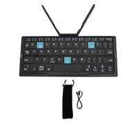 Sxhlseller Foldable Bluetooth Keyboard - Cordless Portable Rechargeable Keyboard, Tri Folding Keyboard for Android Tablet Phone Laptop (Black Gray)