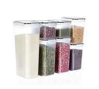 Sxhlseller Food Storage Containers Durable Stackable Design for Cereal Snack Noodle Rice for Kitchen Storage Made of PP (7PCS)