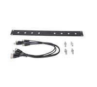 Sxhlseller Front Mount Antenna Rack Kit for SLX PGX2 SLX2, 1U Aluminum Panel with 50cm BNC Extension Cables - Wireless System Adapter Set for G3 G4 EW100