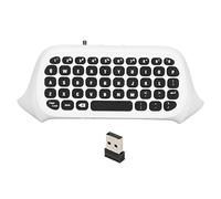 Sxhlseller Game Controller Keyboard, 2.4Ghz Wireless Gaming Console Keyboard with Jack, Silicone Buttons, for Series S One One S (White)