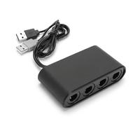Sxhlseller GameCubeController Adapter ForSwitch, 4 Port GameCubeToSwitch 2 Adapter with Vibration Support ForWii U, Plug and Play
