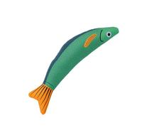 Sxhlseller Green Big Fish Cat Toy, Interactive Plush Catnip Fish Toy with Crinkle Sound Soft Safe Kitten Chew for Indoor Play Exercise, Cute Cat Kicking for Teething Boredom Relief (Green Big