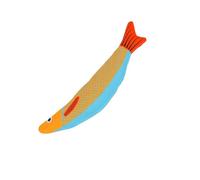 Sxhlseller Green Big Fish Cat Toy, Interactive Plush Catnip Fish Toy with Crinkle Sound Soft Safe Kitten Chew for Indoor Play Exercise, Cute Cat Kicking for Teething Boredom Relief (Yellow Big