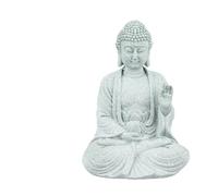 Sxhlseller Green Sandstone Buddha Decoration, Meaningful Zen Decor for Home, Office, Fish Tank, with Feng Shui and Meditation Purpose (Fearlessness Buddha)