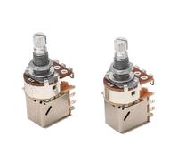 Sxhlseller Guitar Potentiometer 2PCS Durable Knurled Tone Control Pot for Professional Musicians, Metal 18mm Electric Bass Pots for Volume and Tone, for Guitarists and Bassists