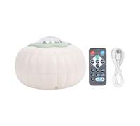 Sxhlseller Halloween Pumpkin Night Light Projector for Kids | 7 Color Star Projector Night Lights, Compact & Portable for Holiday Party Garden Patio Yard (White Aurora)