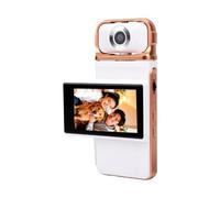 Sxhlseller Handheld Digital Camera with 180° Rotating Lens, 1080P 64MP HD Camcorder with 3 Inch Touch Screen, 10X Zoom, for Travel