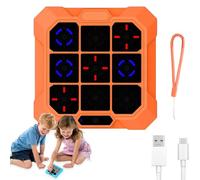 Sxhlseller Handheld Game Console, Classic Toe Game with 6 Modes for Logic Thinking and Memory, Pocket Sized Design for Kids Teens and Adults, No Screen Required (Orange)