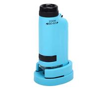 Sxhlseller Handheld Microscope, 60X-180X Zoom LED Illuminated Portable Science Tool with 4 Specimen Slides Educational Plant Explorer