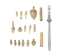 Sxhlseller Heat Set Insert Tool 3D Printing Smoothing Tool Kit - Brass Iron Tip Insert Nuts for ABS PLA Nylon Model Finishing, Female Thread Design, Compatible with TS100 Soldering Iron