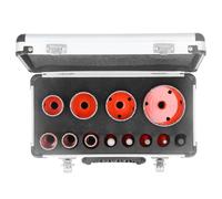 Sxhlseller Hole Saw Kit Efficient Cooling Wax Hex Shank for Ceramic Marble Granite 11 Piece Set for Professional DIYers