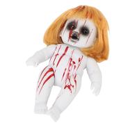 Sxhlseller Horror Doll Prop, Halloween Decorations 3D Hanging Decorative Doll Ornament for Holiday Party Haunted House, Indoor Outdoor Wall Decoration
