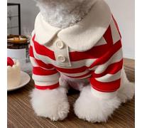 Sxhlseller Hundred -striped Shirt, Easy to Wear Lasting Comfortable Sweet Breathable Puppy Clothes for Cats (L)