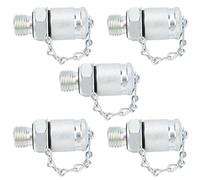 Sxhlseller Hydraulic Testing Adapter High Pressure Thread Test Coupling Connectors for Pressure Measuring PT/PPT, Carbon Steel Galvanized, Fit for Testing, Hydraulic System, 5pcs (Carbon Steel