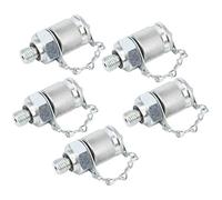 Sxhlseller Hydraulic Testing Adapter High Pressure Thread Test Coupling Connectors for Pressure Measuring PT/PPT, Carbon Steel Galvanized, Fit for Testing, Hydraulic System, 5pcs (Carbon Steel