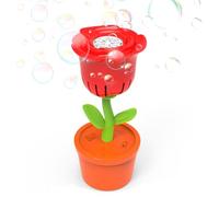 Sxhlseller Interactive Bubble Machine with Sound Light for Summer Birthday Party, One-Button Operation, Colorful Breathing Light for Fun Game (Red)