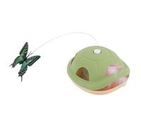 Sxhlseller Interactive Cat Toy with Automatic Rotating Design, Self Rotating Ball and Mole Hitting Game for Kitten Exercise and Entertainment, Battery Operated 18cm