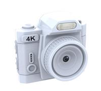 Sxhlseller Keychain Digital Camera with 64MP Sensor & 4K Video, 78° Wide-Angle Lens, LED Fill Light & 19 Filter Effects, Portable Retro HD Recorder for Travel (White)