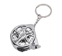 Sxhlseller Keychain Tape Measure, 2M Stainless Steel Retractable Ruler with CM Scale, Compact Portable ABS Housing for Car Home Craft Projects Hollow Silver (Hollow Silver 2M)