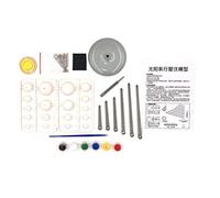 Sxhlseller Kid Learning Education Science Toy: DIY Solar System 9 Large Planets Model with Paint, Brush and Stacking Blocks, Improve Logical Thinking and Hand-Eye Coordination (colorful)