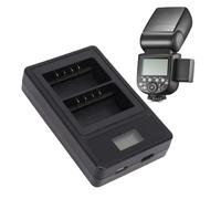 Sxhlseller LCD USB Battery Charger, Smart Display Screen Fast Charger for VB26 VB26B VB30 Batteries, with 5W X 2 Output for V1 V850III V860III MF R76 Ring72 AD100Pro V1Pro Camera Flash Units