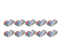Sxhlseller Lever Wire Connectors 2 In 6 Out Quick Splicing for Junction | Multiport Cable Clamps, Dual Color Tabs, Flame Retardant Body, Electrician Repair Setup