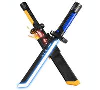 Sxhlseller Light Up LED Sword Set 2PCS | 16.93in Colorful Flashing Sabers with Dynamic Sound for Cosplay and Role Play