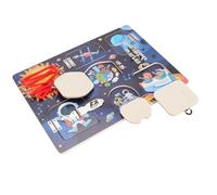 Sxhlseller Lock and Latch Board, Space World Theme Sensory Activity Toy for Toddlers Featuring Shape and Color Matching for Cognitive Development and Fine Motor Skills