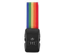 Sxhlseller Luggage Strap Cross Suitcase Belt with TSA Combination Lock, Adjustable PP Webbing Security Strap for Travel Identification in Black and Red Color Set (Colorful ribbon)