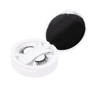 Sxhlseller Magnetic Lashes with Applicator, Reusable False Eyelashes with Segmented Magnetic Clips for 3 Second Application and No Glue Needed for Sensitive Eyes (White)