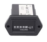 Sxhlseller Mechanical Hour Meter DC 12V-36V Rectangular Engine Hour Gauge for Generator Boat Motor Truck Tractor - High Accuracy 99999.9 Hours, Quartz Oscillator Timing