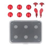 Sxhlseller Metal Thumbsticks Joystick Paddles Set with 6 Analog Joysticks and 4 Paddles for Edge Wirelesss Controller, Stainless Steel Textured Grip Replacement Kit (Red)