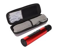 Sxhlseller Microphone Receptor with Portable Wireless Microphone for External KTV, Q6 Fiber, 1 Unit (Red)